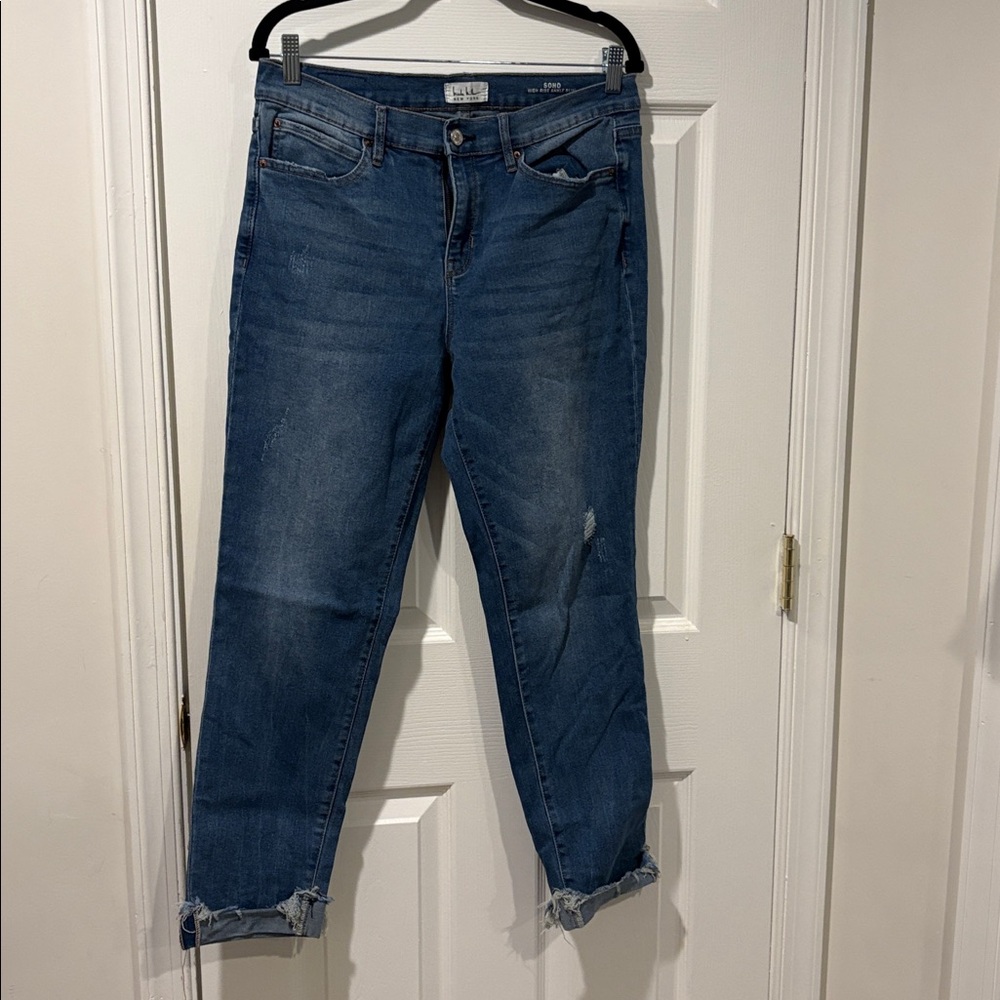 Nicole Miller Soho high-rise ankle slim jeans